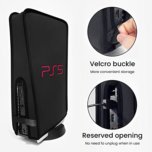 ZORBES® Dust Cover for Sony PS5 Console Protective Case Anti Scratch Waterproof for PlayStation 5 Game Sleeve Accessories Digital Edition Disc Edition Black 3 PCS ZORBES® Dust Cover for Sony PS5 Console Protective Case Anti Scratch Waterproof for PlayStation 5 Game Sleeve Accessories Digital Edition Disc Edition Black 3 PCS